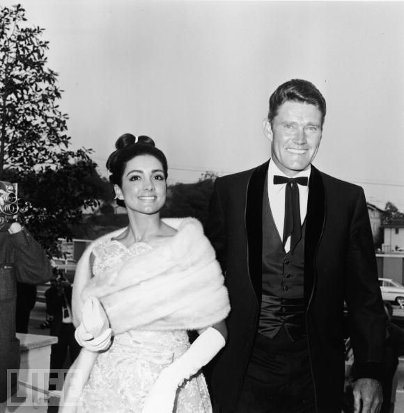Image of “The Rifleman” Chuck Connors with wife Kamal Devi
