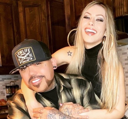 Image of renowned musician, AB Quintanilla and his wife