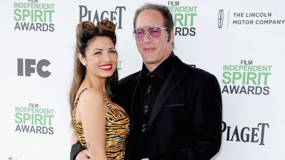 Image of American artist, Andrew Dice Clay and his third wife 