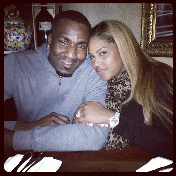Image of basketball player, Kendrick Perkins with her wife