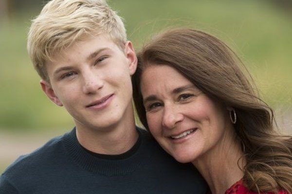 Image of Bill Gate's son, Rory John Gates with his mom