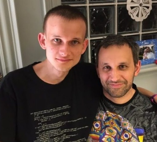 Image of Famous writer and programmer, Vitalik Buterin with his father