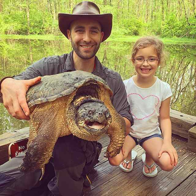 Image of wildlife enthusiastic, Coyote Peterson and her dughter