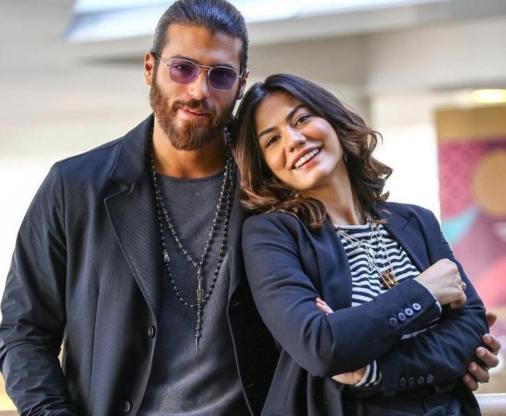 Image of famous Turkish actor, Can Yaman and Demet Ozdemi