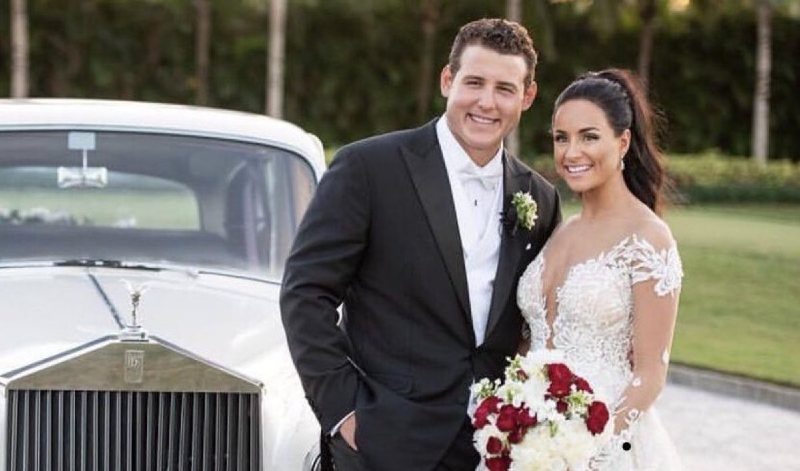 Image of a professional nutritionist and a real estate agent, Emily Vakos Anthony Rizzo wedding