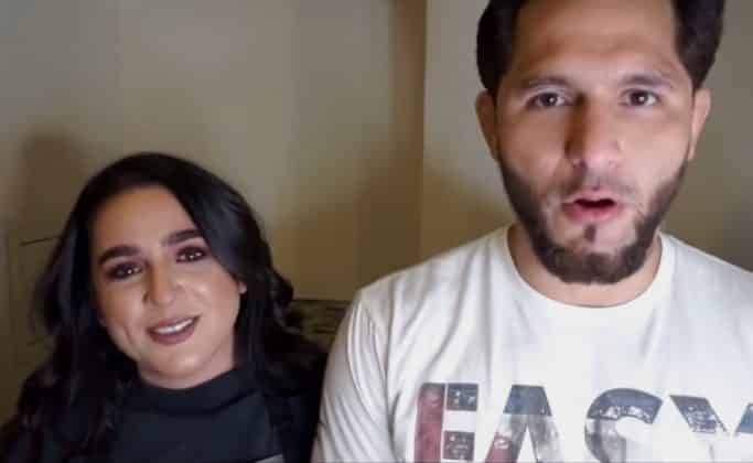 Image of a successful MMA fighter, Jorge Masvidal and ex-girlfriend