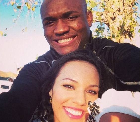Image of professional MMA(mixed martial artist), Kamaru USMAN and his wife