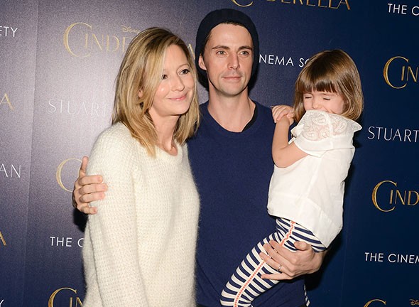 Image of the wife of famous actor Matthew Goode, Sophie Dymoke and daughter