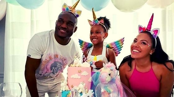 Image of professional MMA(mixed martial artist), Kamaru USMAN and his family