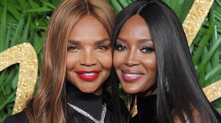 Valerie Morris smiling with her daughter Naomi Campbell