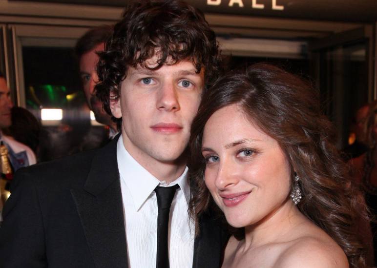Image of beautiful couple, Anna Strout and Jesse Eisenberg