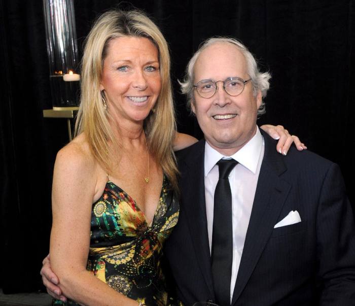Jayni Chase with her husband, Chevy Chase