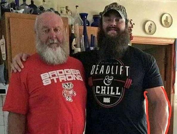 Braun Strowman with his dad, Rick
