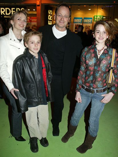 Toby Watson with his parents and sister, Emma