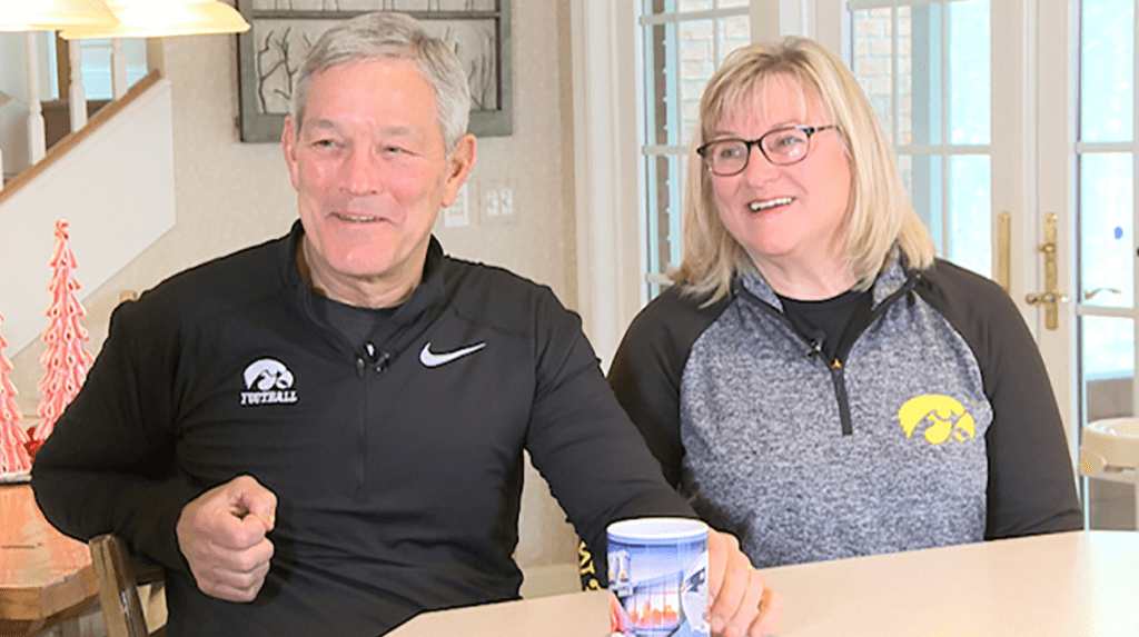 Kirk Ferentz with his wife, Mary