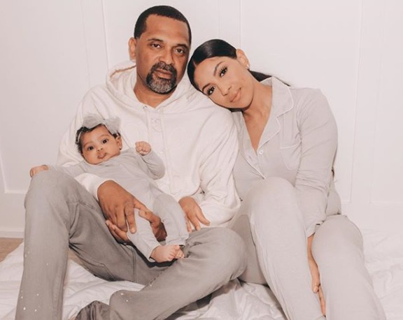 Kyra Robinson with her husband and daughter