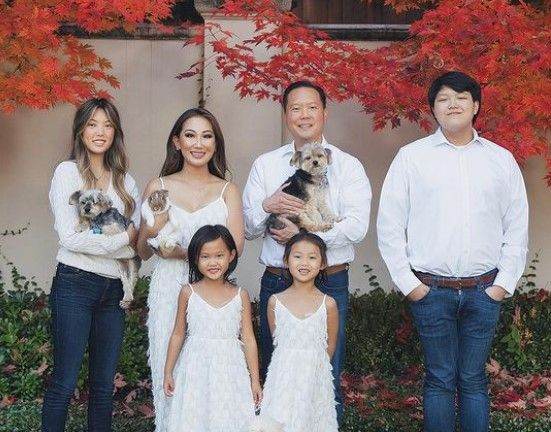 Tiffany Moon with her husband and children