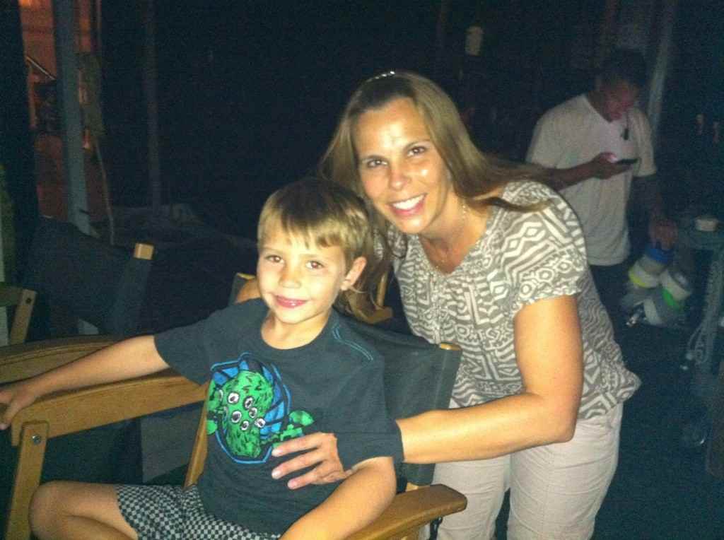 Cade Owen with his mother, Erica