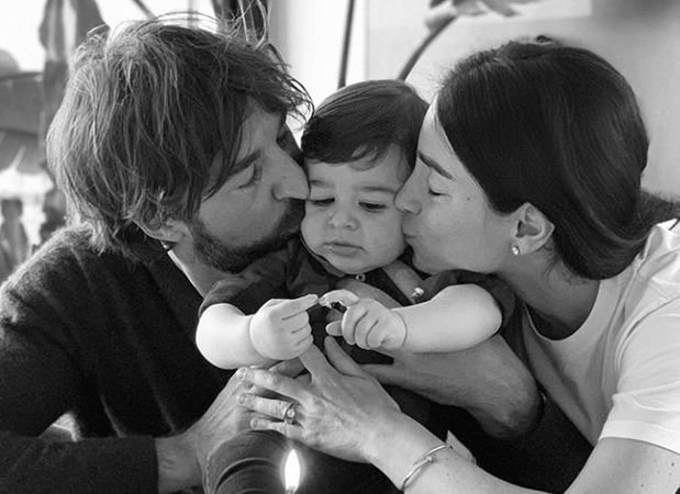 Giorgia Gabriele and Andrea Grilli with their son