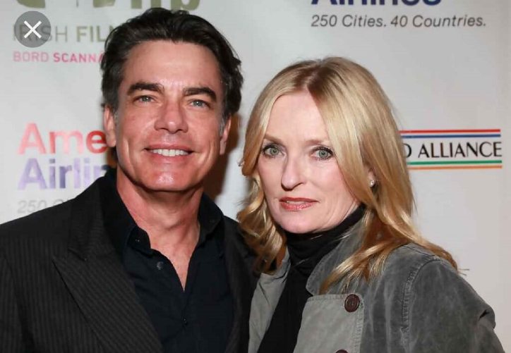 Paula Harwood with her husband, Peter Gallagher