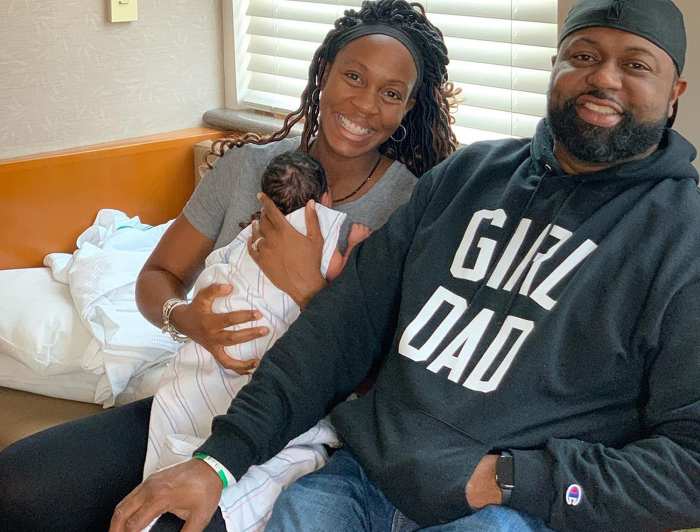 Blayne Alexander with her husband and her baby
