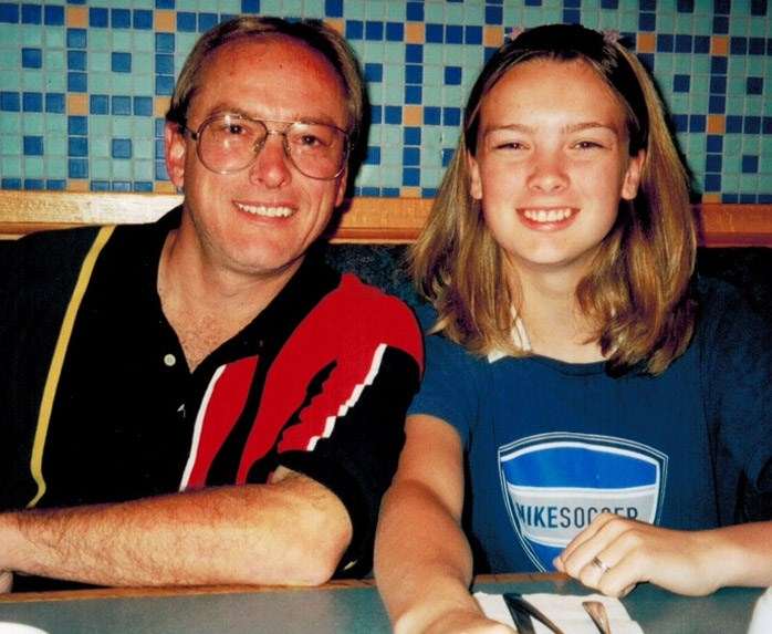 Kate Campbell with her late father