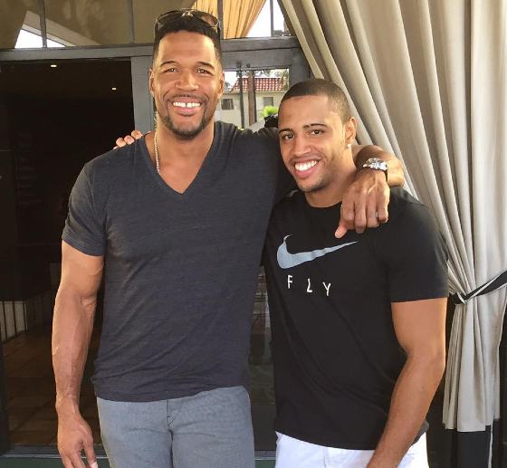 Michael Strahan with his son Michael Strahan Jr.